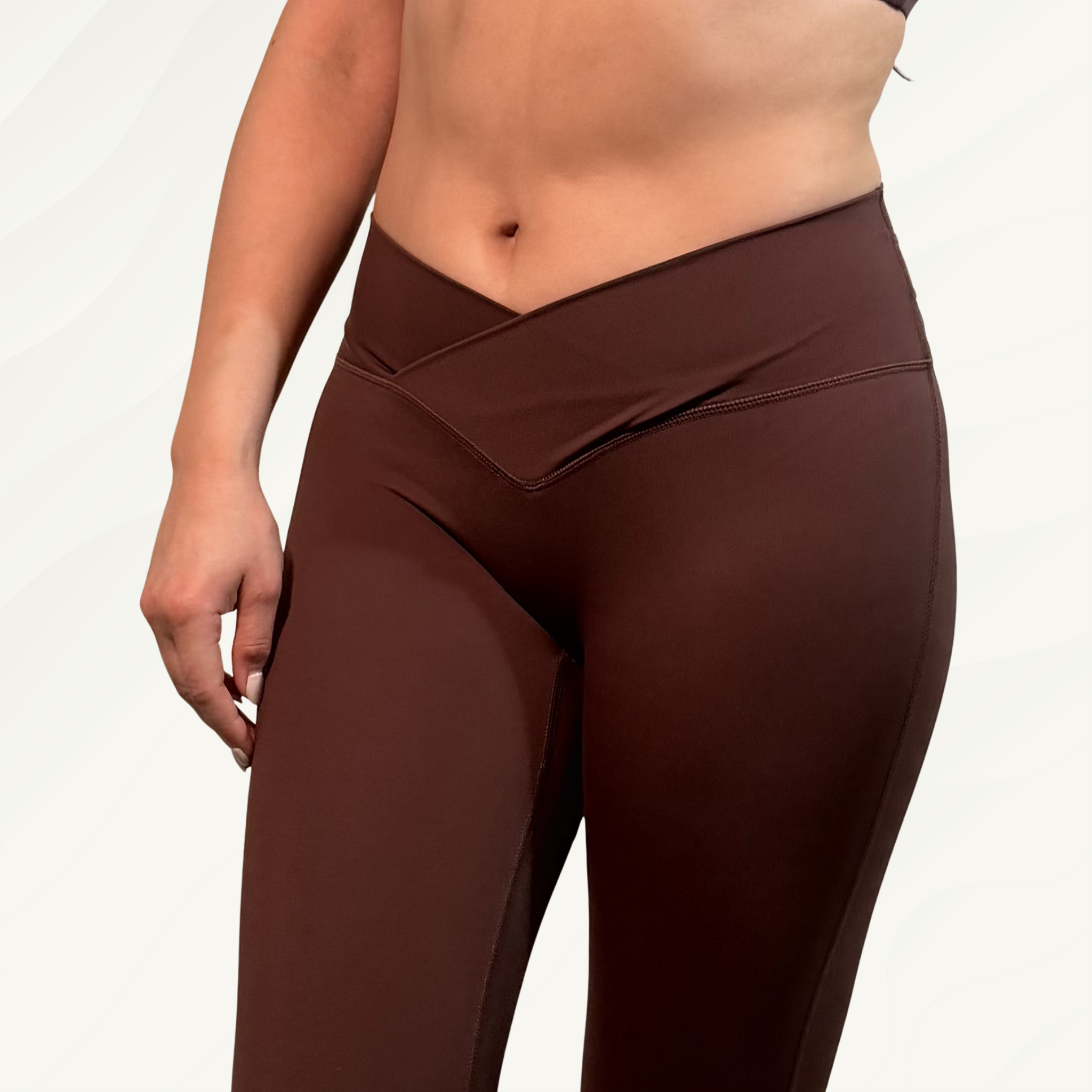 Legging Pantalón Calza deportiva color café coffee