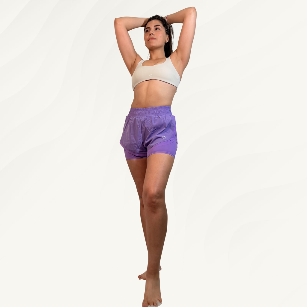 Short Running 2 en 1 Lila