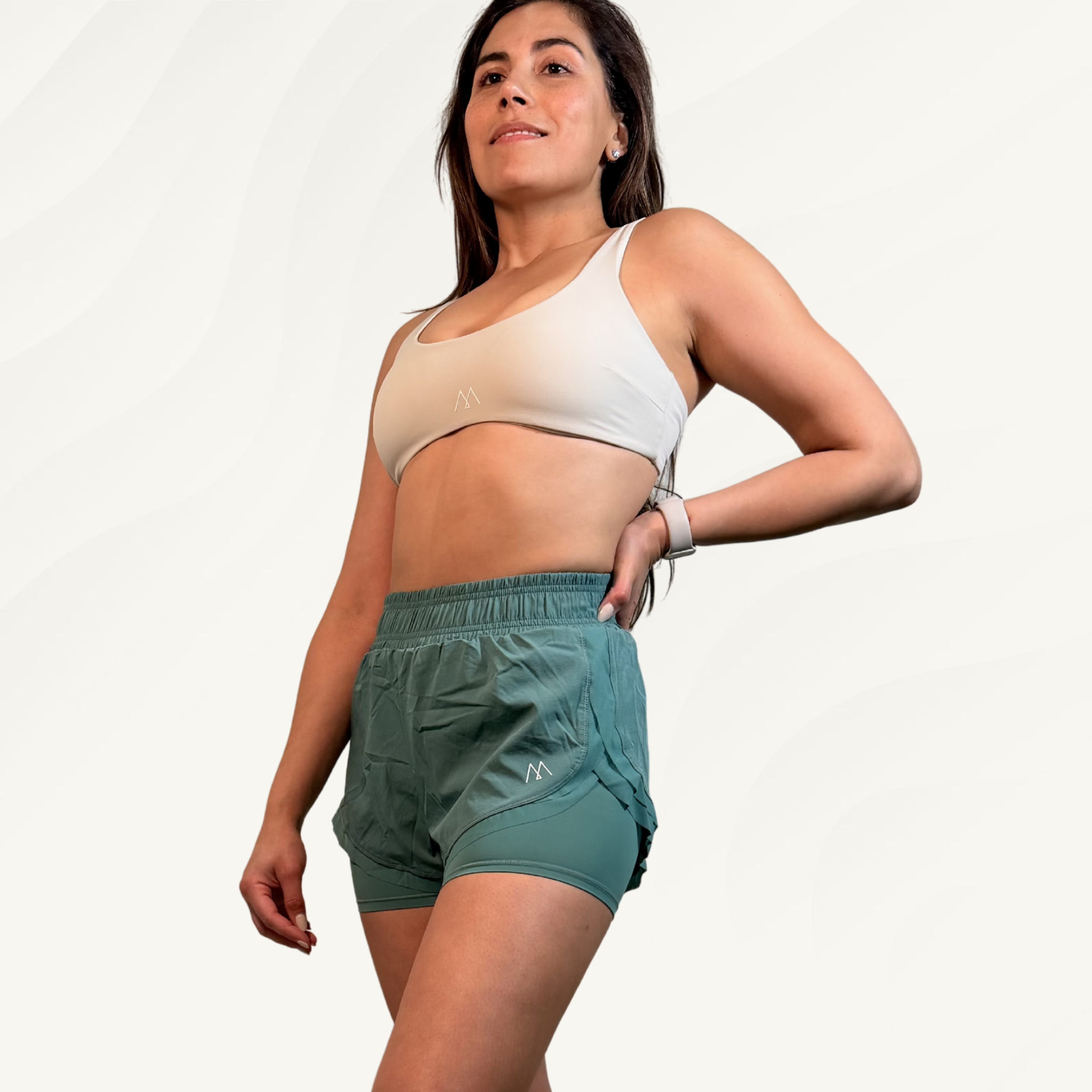 Short Running 2 en 1 Cintura Alta
