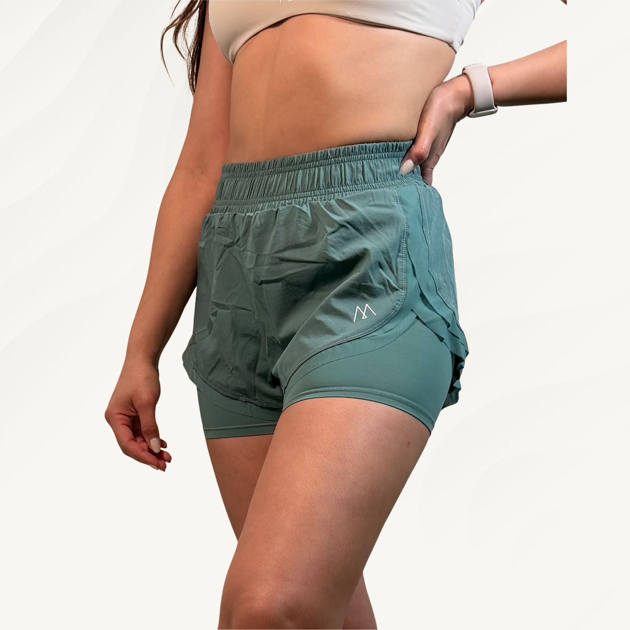 Short Running 2 en 1 Cintura Alta
