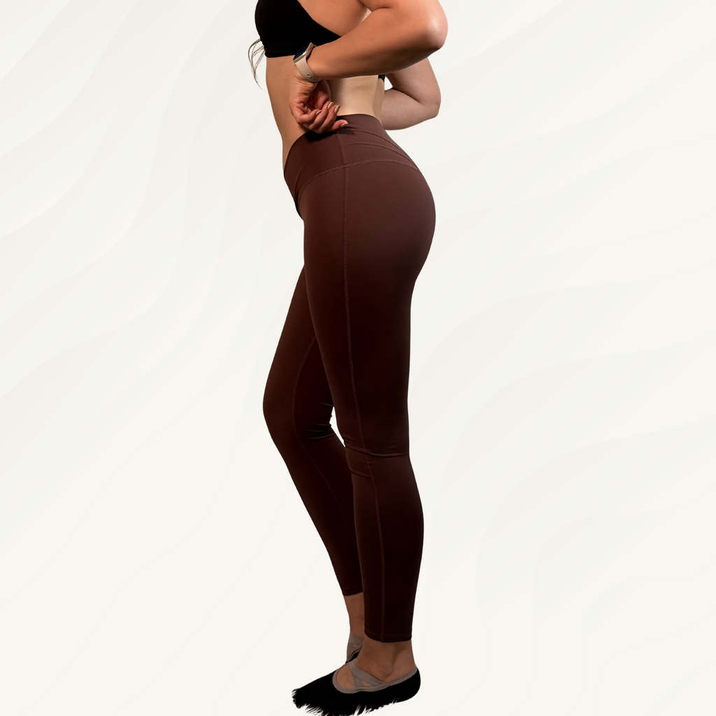 Legging Pantalón Calza deportiva color café coffee