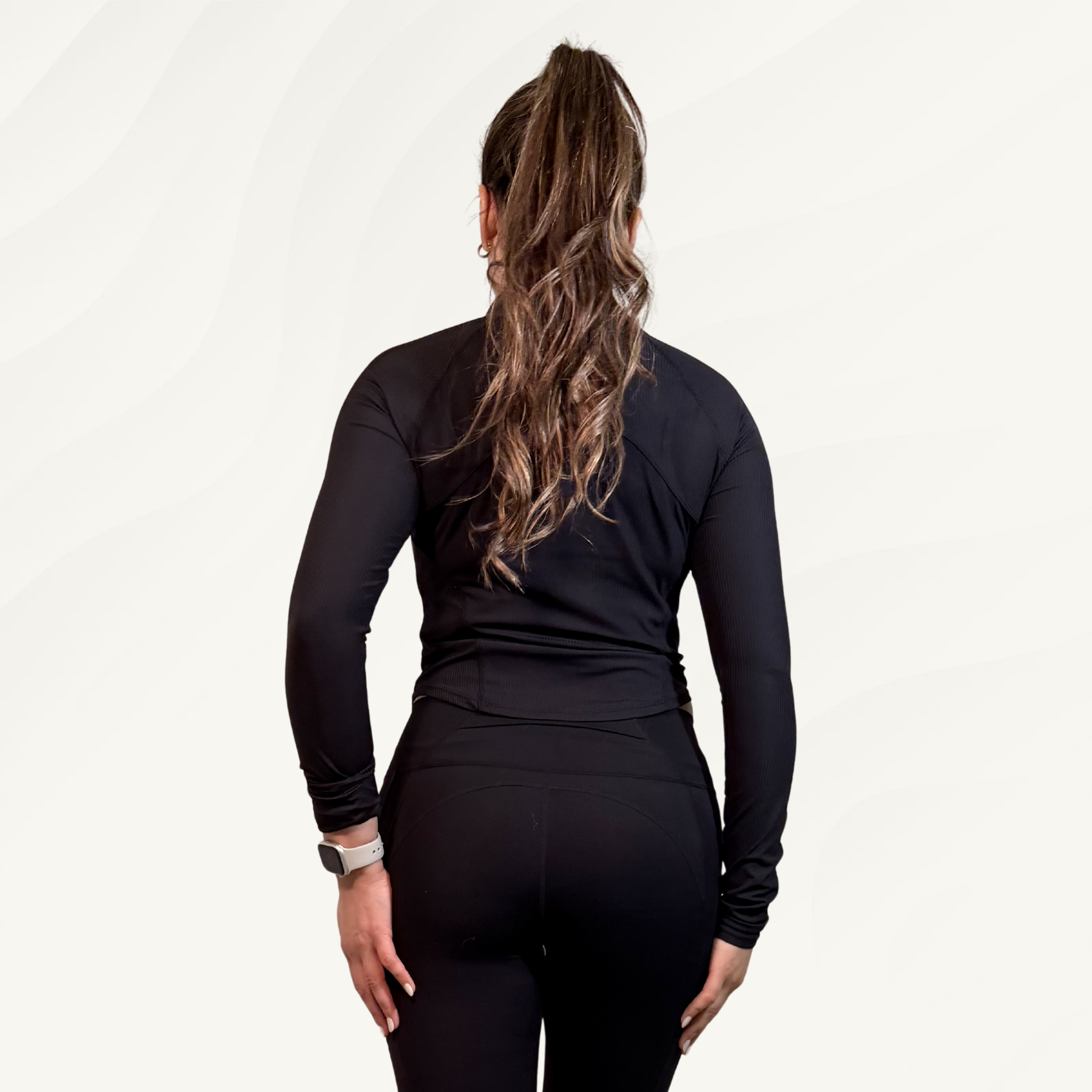 Chaqueta deportiva slim fit negra