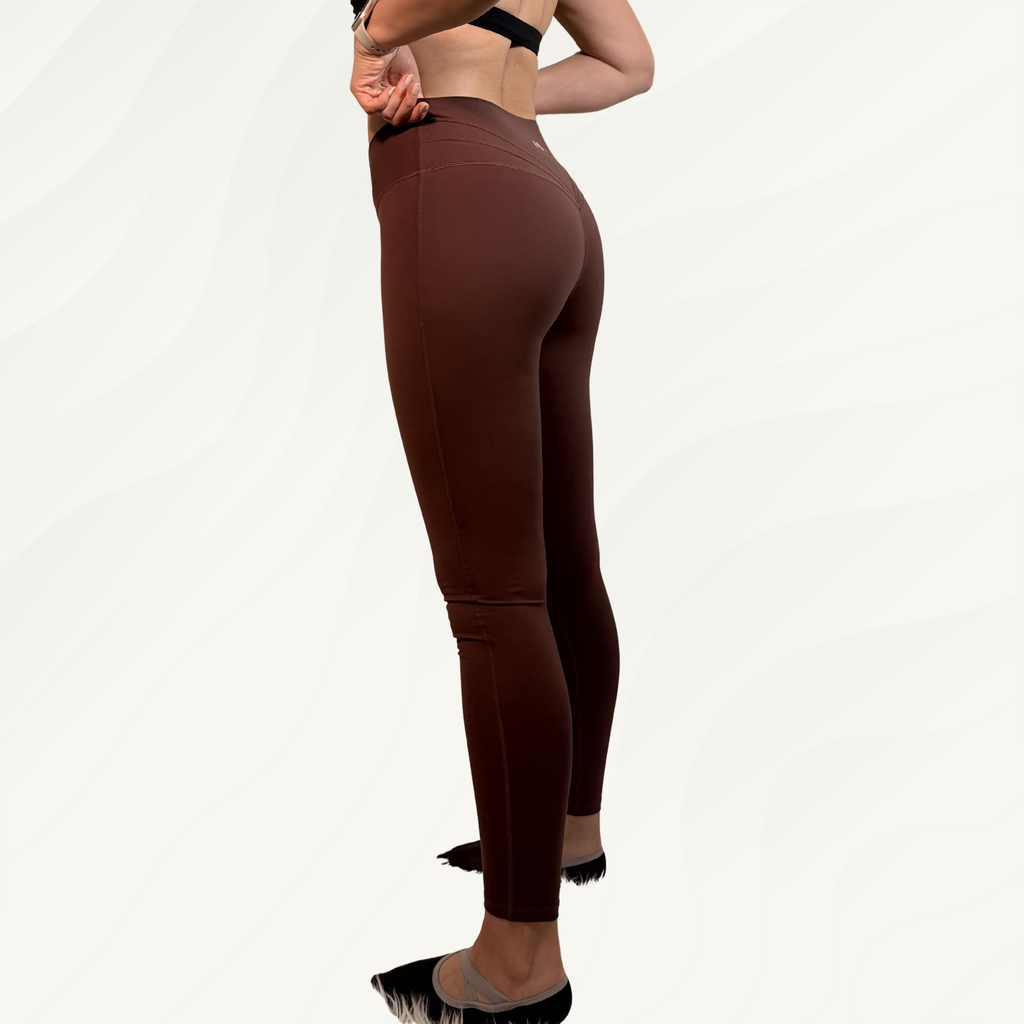 Legging Pantalón Calza deportiva color café coffee